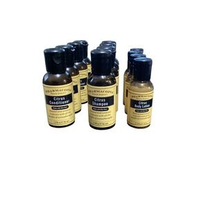 Pharmacopia Citrus Natural Bodycare Travel Size Shampoo Conditioner Lotion Lot